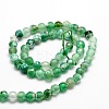 Faceted Natural Agate Round Beads Strands G-E319C-6mm-05-2