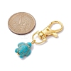 Synthetic Turquoise Tortoise Pendant Decorations HJEW-JM01354-01-2