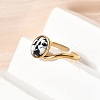 304 Stainless Steel Open Cuff Rings for Women RJEW-K258-17B-G-3