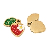 Fruit 304 Stainless Steel Enamel Charms X-STAS-C137-04B-G-2