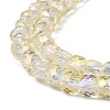 Electroplate Transparent Glass Beads Strands GLAA-C029-03A-02-3