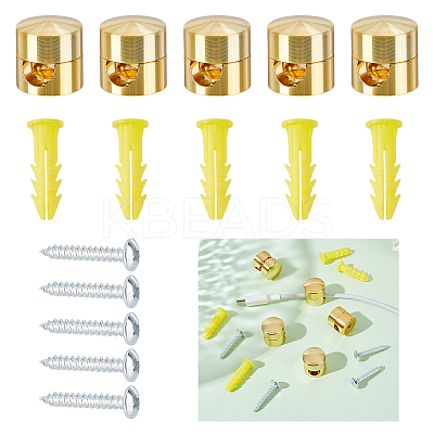 5 Boxs Aluminum with Plastic Anti-winding Wire Organizer FIND-HY0004-78-1