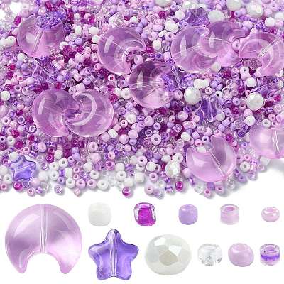 Mixed Styles Glass Beads Strands EGLA-FS0002-63E-1