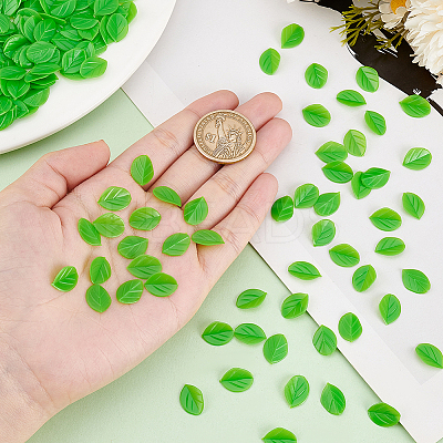 300Pcs Plastic Simulated Mint Leaves KY-OC0001-34-1