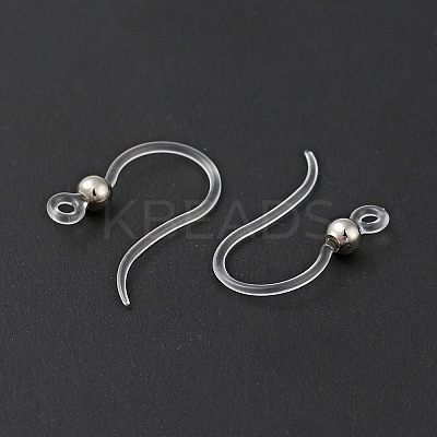 Transparent Resin Earring Hooks LS-RESI-G050-01P-1