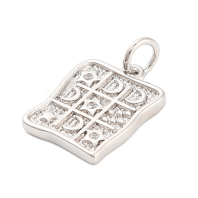 Brass Micro Pave Cubic Zirconia Pendants KK-H527-29P-1