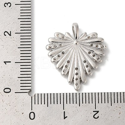 Rack Plating Brass Clear Cubic Zirconia Pendants X-KK-Z056-13P-1
