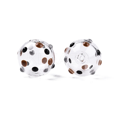 Transparent Glass Enamel Beads GLAA-G084-01A-1