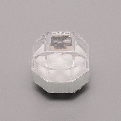 Transparent Plastic Ring Boxes LS-OBOX-WH0014-01B-1