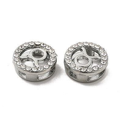 Alloy Crystal Rhinestone Slider Charms PALLOY-F290-07P-1