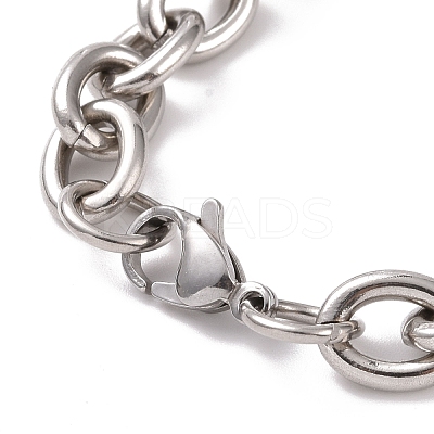 Non-Tarnish 201 Stainless Steel Chunk Cable Chains Bracelet for Men Women BJEW-G618-04P-B01-1