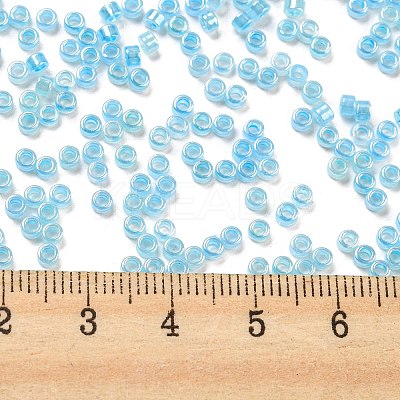 Electroplate Transparent Glass Seed Beads SEED-S042-16A-02-1