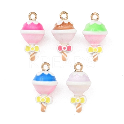 Alloy Enamel Pendants FIND-G101-07G-1