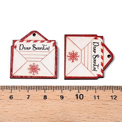 Printed Poplar Wood Pendants FIND-N005-74M-1