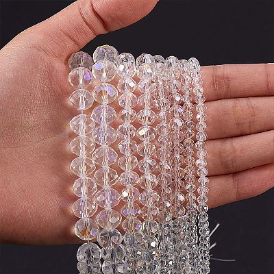 10 Strands 4 Styles Electroplate Glass Beads Strands EGLA-SZ0001-15-1