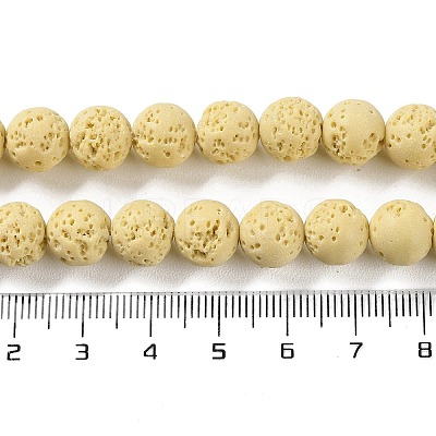 Synthetic Lava Rock Dyed Beads Strands G-H311-08C-05-1