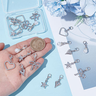 20Pcs 5 Styles Alloy Shoe Charms HJEW-WR00011-1