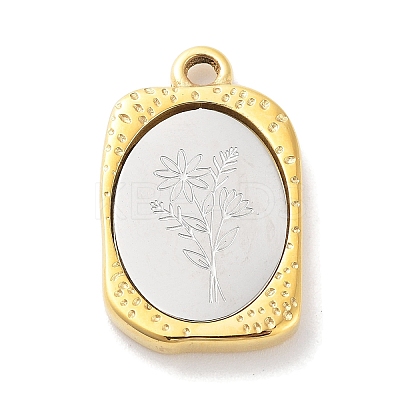 304 Stainless Steel Pendants STAS-F303-B04-1