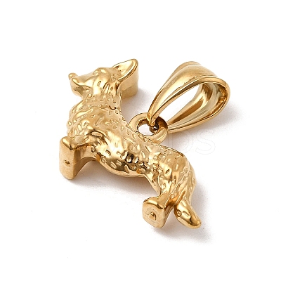 Animal Theme 304 Stainless Steel Pendants STAS-B167-27G-G-1