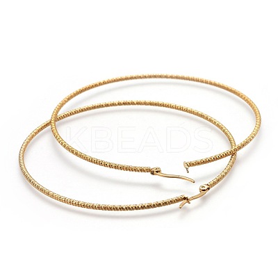 304 Stainless Steel Big Hoop Earrings EJEW-F188-24G-F-1