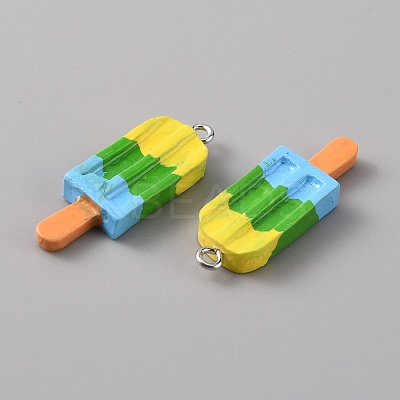 Three Color Opaque Resin Pendants RESI-TAC0010-66E-1