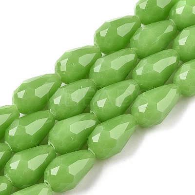 Electroplate Imitation Jade Glass Beads Strands EGLA-N013-J10mm-D04-1