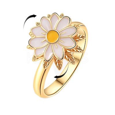 Daisy Rotatable Finger Ring for Women PW-WGB93E2-01-1