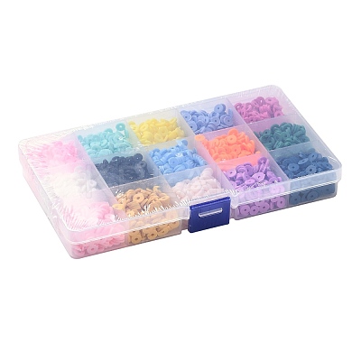 150G 15 Colors Handmade Polymer Clay Beads CLAY-JP0001-11-6mm-1
