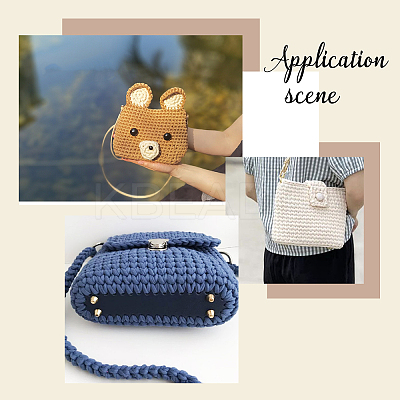 PU Leather Oval Long Bag Bottom FIND-PH0016-003E-1