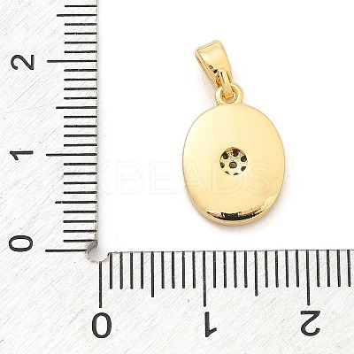 Brass Micro Pave Cubic Zirconia Pendents KK-M303-01G-06-1