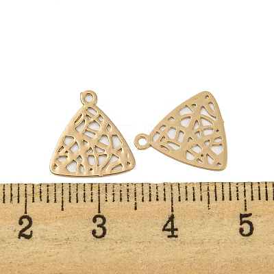 Brass Etched Metal Embellishments Charms KKC-D001-26KCG-1