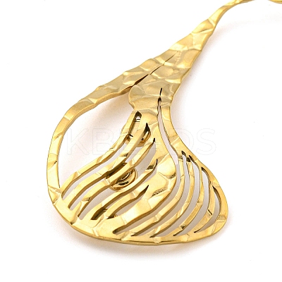 Ion Plating(IP) 304 Stainless Steel Earrings for Women EJEW-E304-16G-1