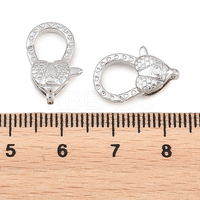 Brass Lobster Claw Clasps KK-H287-08G-P-1