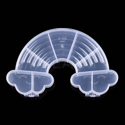 9 Grids Rainbow Plastic Bead Containers CON-T002-06-1