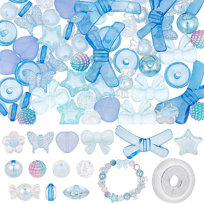 DIY Cute Beaded Stretch Bracelet Making Kit DIY-SC0020-60C-1