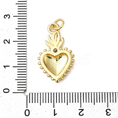 Brass Micro Pave Cubic Zirconia Pendants KK-P303-15A-G-1