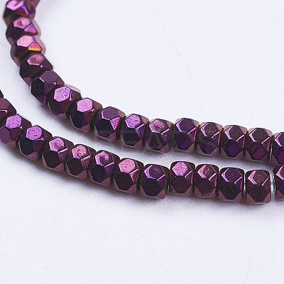 Electroplate Non-Magnetic Synthetic Hematite Beads Strands G-F562-S06-1