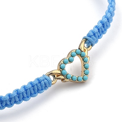 Adjustable Nylon Cord Braided Bead Bracelets BJEW-JB05394-02-1
