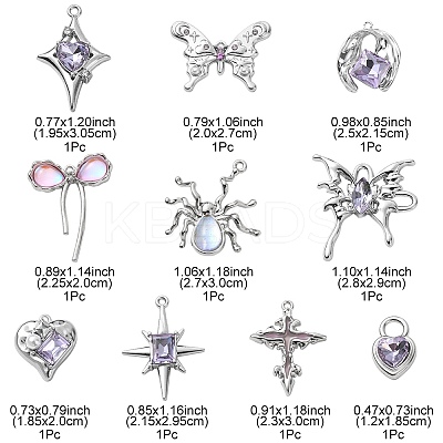 Rack Plating Alloy Pendants FIND-YW0003-33-1
