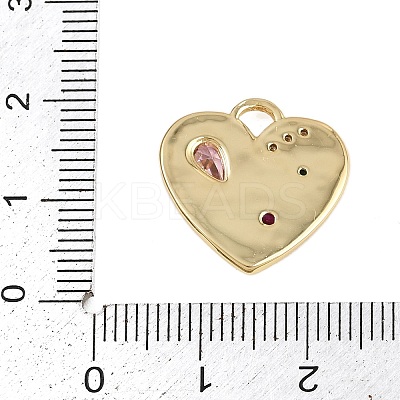 Brass Micro Pave Cubic Zirconia Pendants KK-I352-278G-1