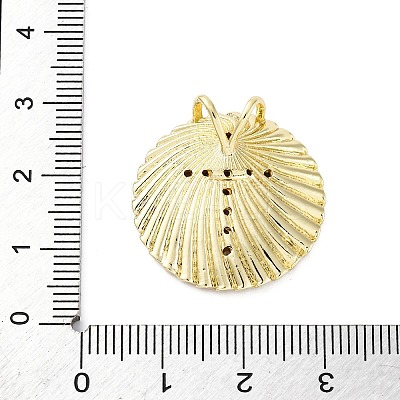 Brass Micro Pave Cubic Zirconia Pendants KK-S510-34G-02-1