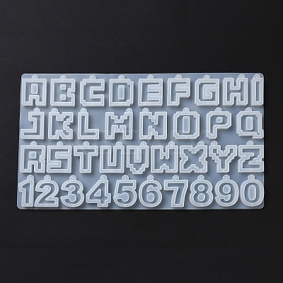 Letter & Number DIY Silicone Pendant Molds DIY-F139-01-1