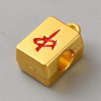 Alloy Red Enamel Pendant Bails FIND-WH0139-711E-G-1