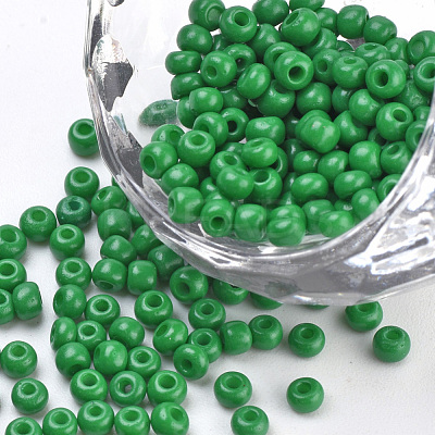 Baking Paint 8/0 Glass Seed Beads SEED-Q025-3mm-L02-1