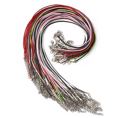 Waxed Cotton Cord Necklace Making MAK-BT0001-03-1