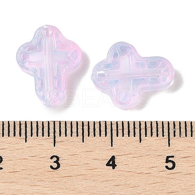 Transparent Spray Paint Glass Beads GLAA-Z011-04F-1