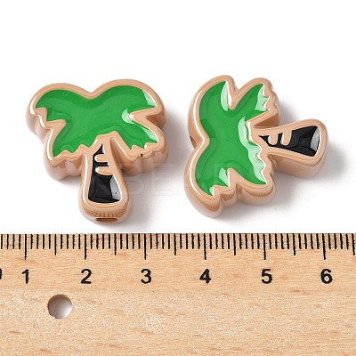 10Pcs Acrylic Enamel Beads OACR-H048-01A-02-1