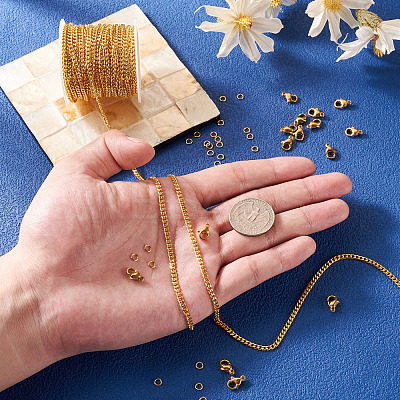 DIY Chain Bracelet Necklace Making Kit DIY-PJ0001-37-1