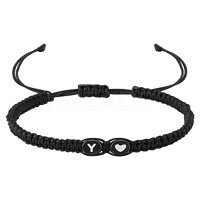 1Pc Adjustable Nylon Cord Braided Bracelets for Women Men BJEW-LP0001-31A-Y-1