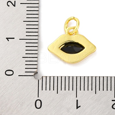 Rack Plating Brass Micro Pave Cubic Zirconia Charms KK-F881-04G-02-1